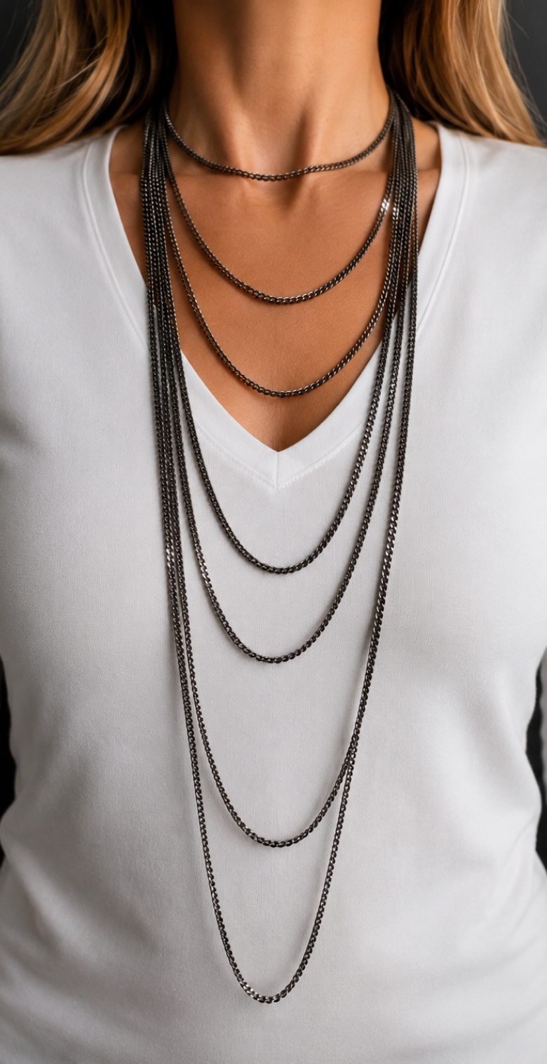 collana-slim-chain-nero-glossy 1